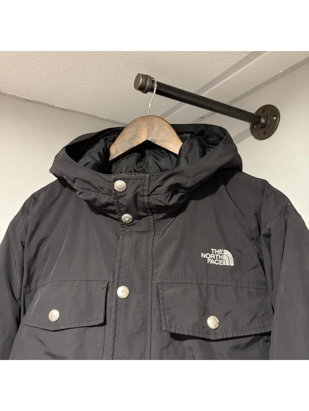 The North Face Black HyVent 550 Insulated Hooded Jacket